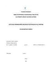 Lietuvos muzikos festivaliai ir jų vadyba 1