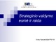 Strateginio valdymo esmė ir raida