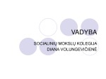 Valdymas: valdymo funkcijos ir planavimas 1