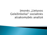 Įmonės „Lietuvos Geležinkeliai“ socialinės atsakomybės analizė 1