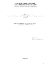 Vadovavimo ir lyderystės įtaka organizacijos valdymui 1