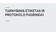 Tarnybinis etiketas ir protokolo pagrindai