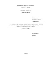 Rinkodaros strategijų formavimas grožio paslaugas teikiančios įmonės pavyzdžiu 1