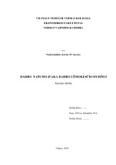 Darbo našumo įtaka darbo užmokesčio dydžiui 1