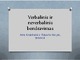 Verbalinis ir neverbalinis bendravimas