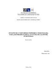 Investicijos į vertybinius popierius, nekilnojamą turtą ir pokerio žaidėją analizė 1