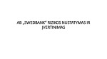 Ab „Swedbank“ rizikos nustatymas ir įvertinimas 1