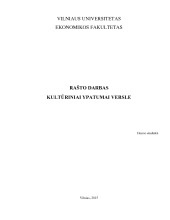 Kultūriniai ypatumai versle 1