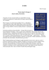 D. Carnagie knygos „Kaip įsigyti draugų ir daryti įtaką žmonėms“ recenzija 1
