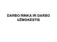 Darbo rinka ir darbo užmokestis