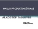 Naujo produkto kūrimas Alkostop tabletės skaidrės