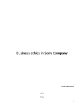 Business ethics in Sony Company 1