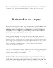 Business ethics in Sony Company 3