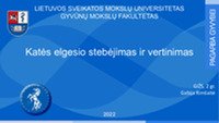 Katės elgesio stebėjimas ir vertinimas 1