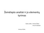 Žemėlapio analizė ir jo elementų tyrimo pristatymas 1