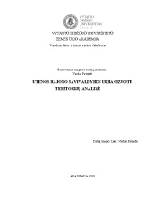 Utenos rajono urbanizuotų teritorijų analizė 1