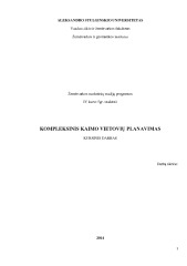 Kompleksinis kaimo vietovių planavimas 1